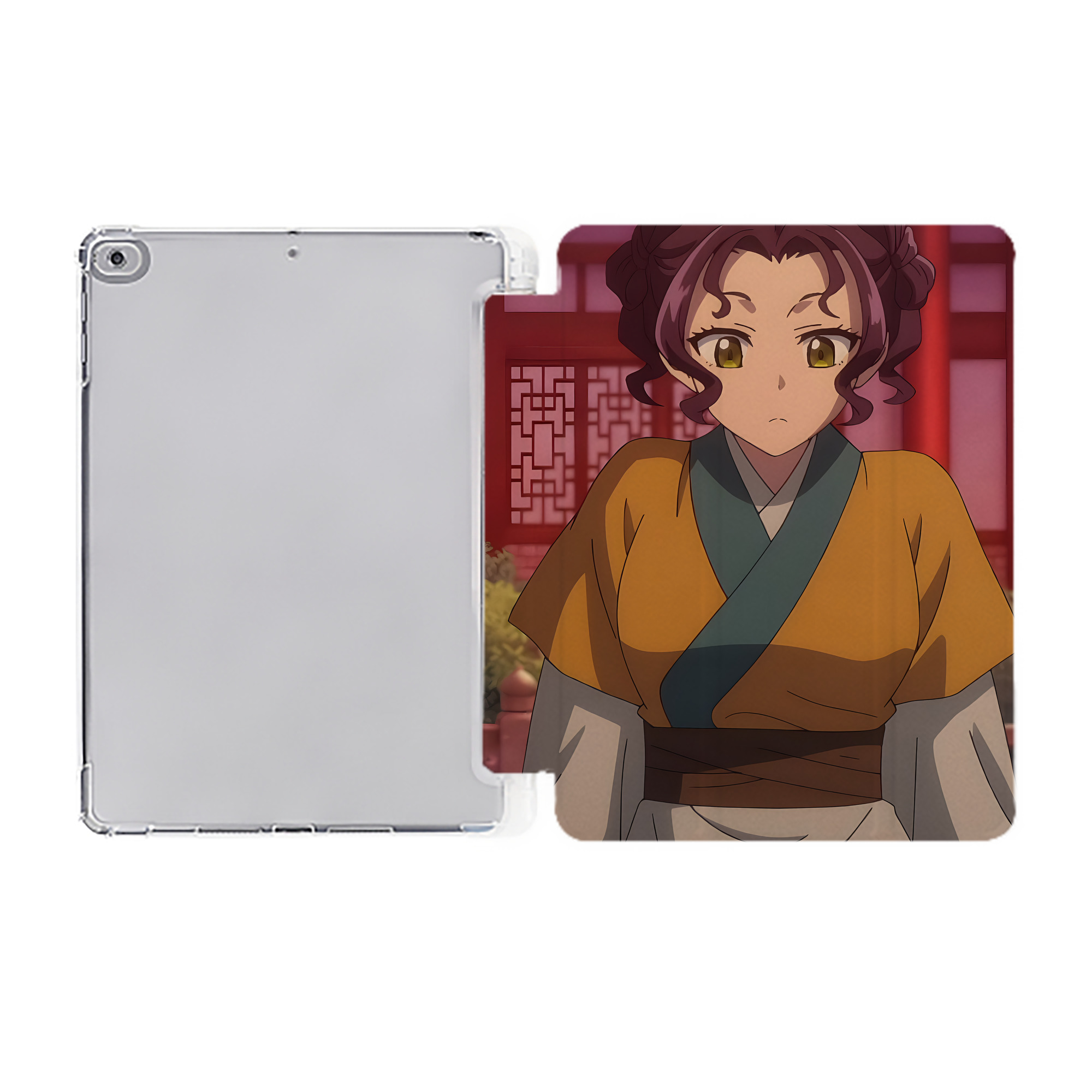（画像用） 薬屋のひとりごと The Apothecary Diaries IPad ケース ペン収納付き 三つ折りスタンド PUレザー×シリコン 対応機種9.5/10.5/10.9インチ
